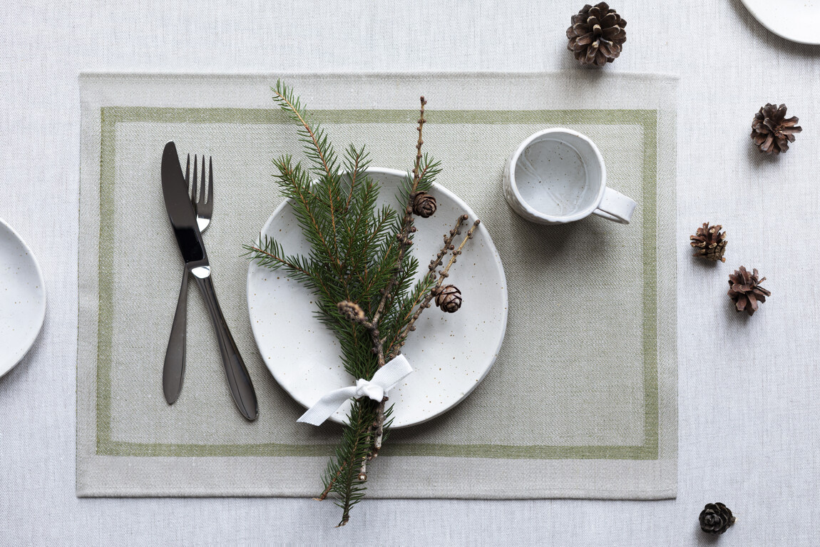 Lapuan Kankurit LAINA placemat linen-olive